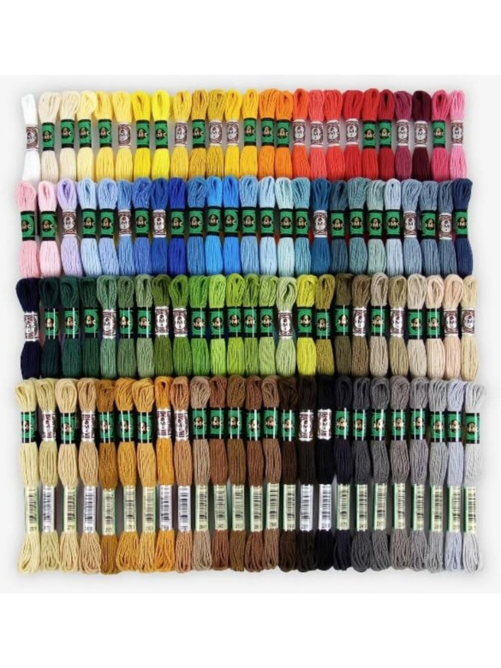 100 Skein Multi-Color Soft Matte Thread Bulk Pack - Crafting & Embroidery